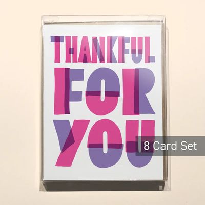 Thankful For You Risograph Greeting Card