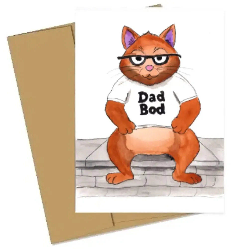 Dad Bod-Handmade Greeting Card