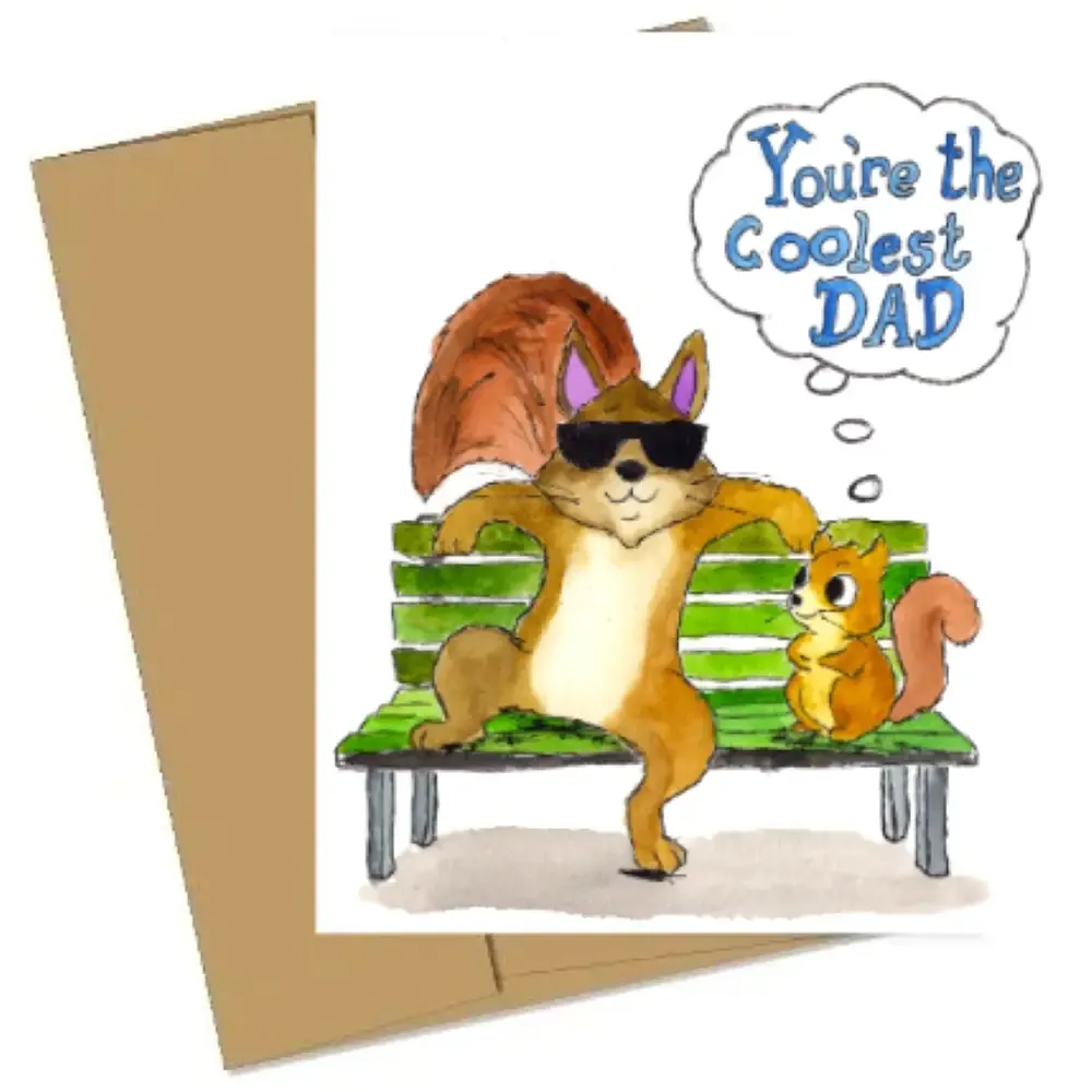 You’Re the Coolest Dad -Handmade Greeting Card