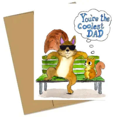 You’Re the Coolest Dad -Handmade Greeting Card