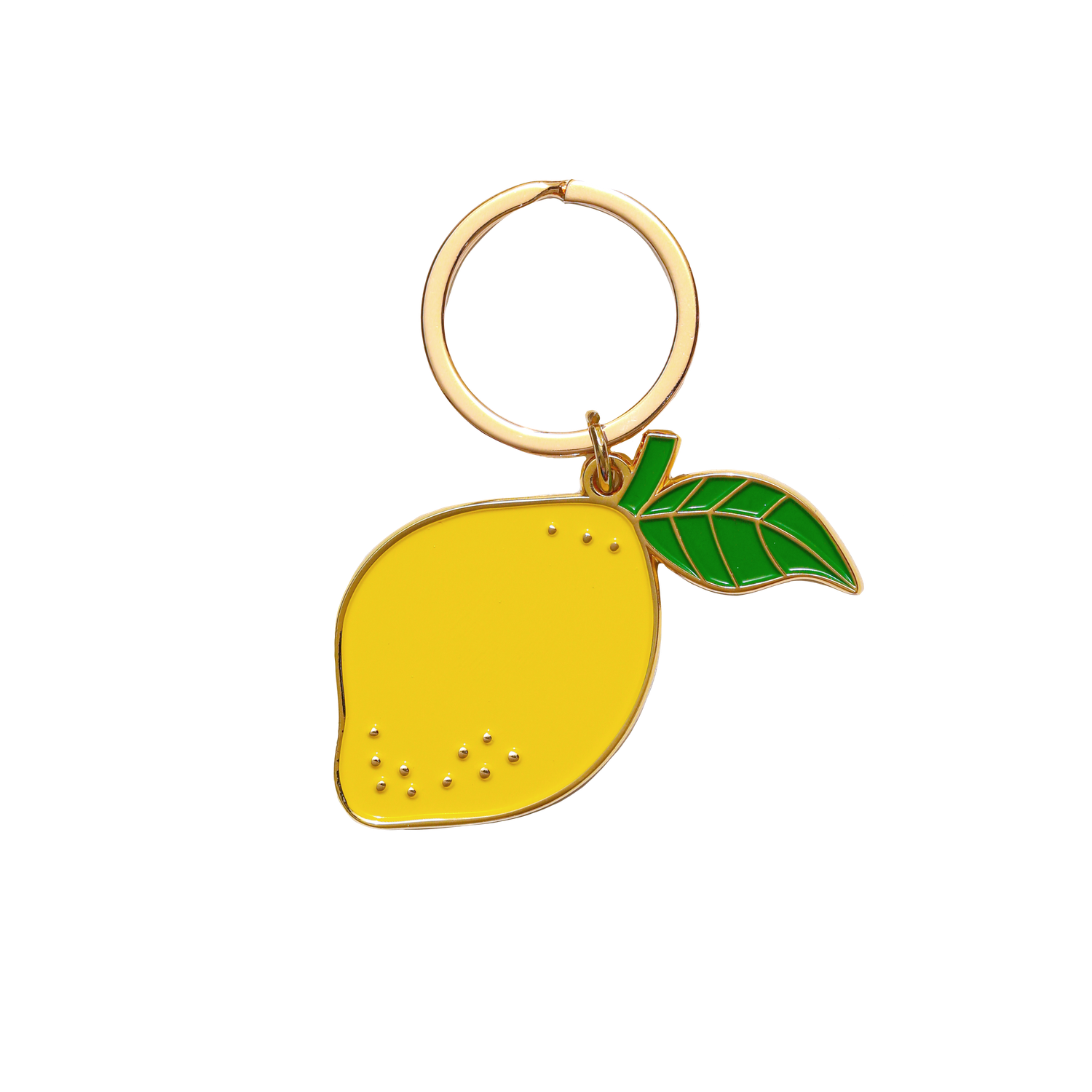 Lemon Enamel Keychain Bag Charm