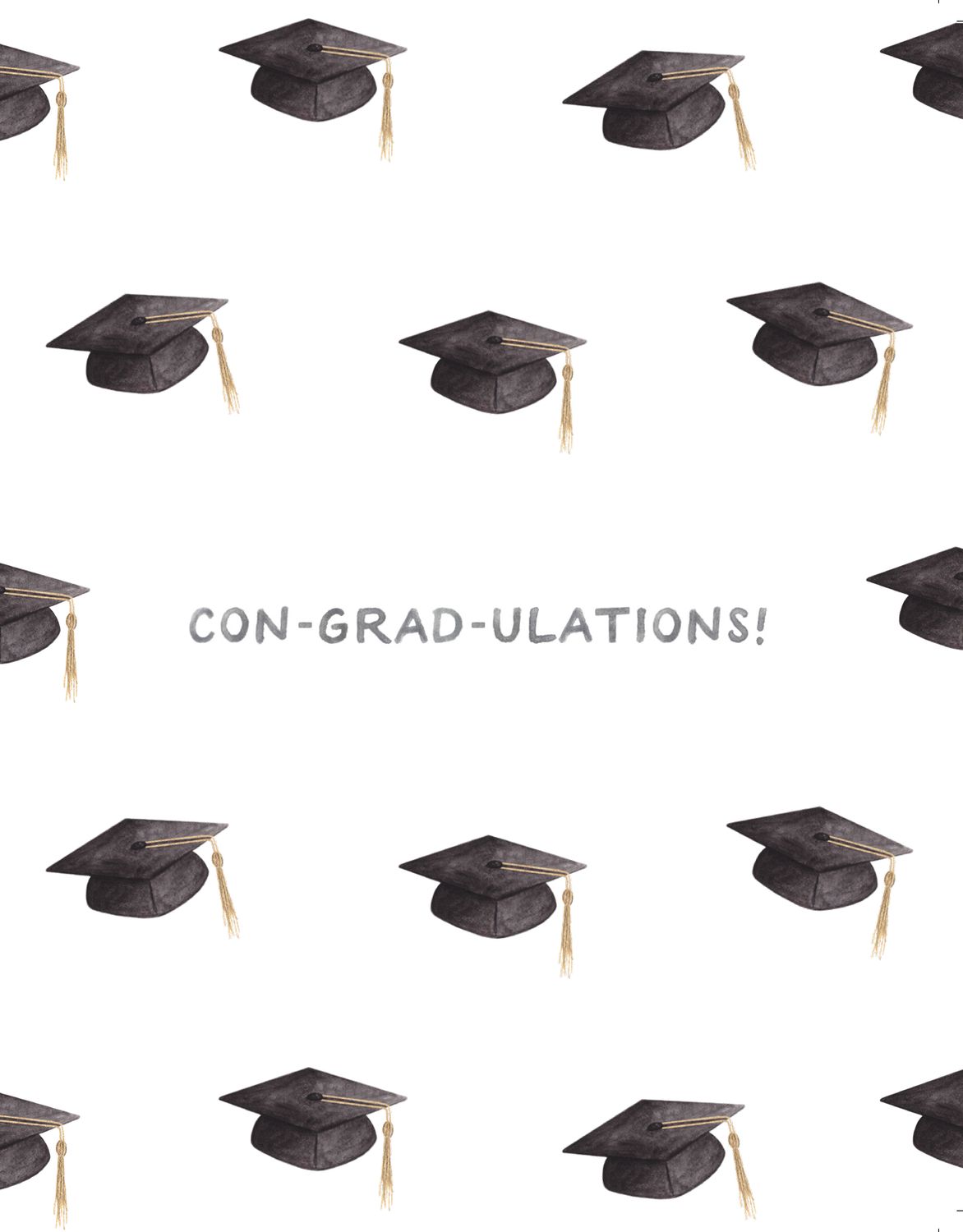 Con-Grad-Ulations — Graduation Cap Congrats Card