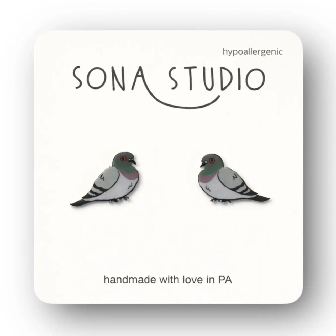 Pigeon Earrings