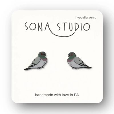 Pigeon Earrings