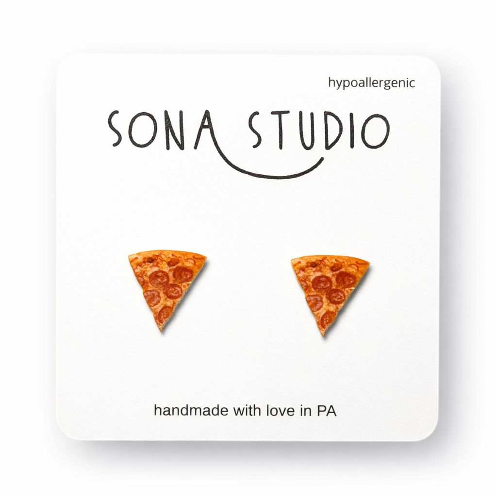 Pizza Earrings