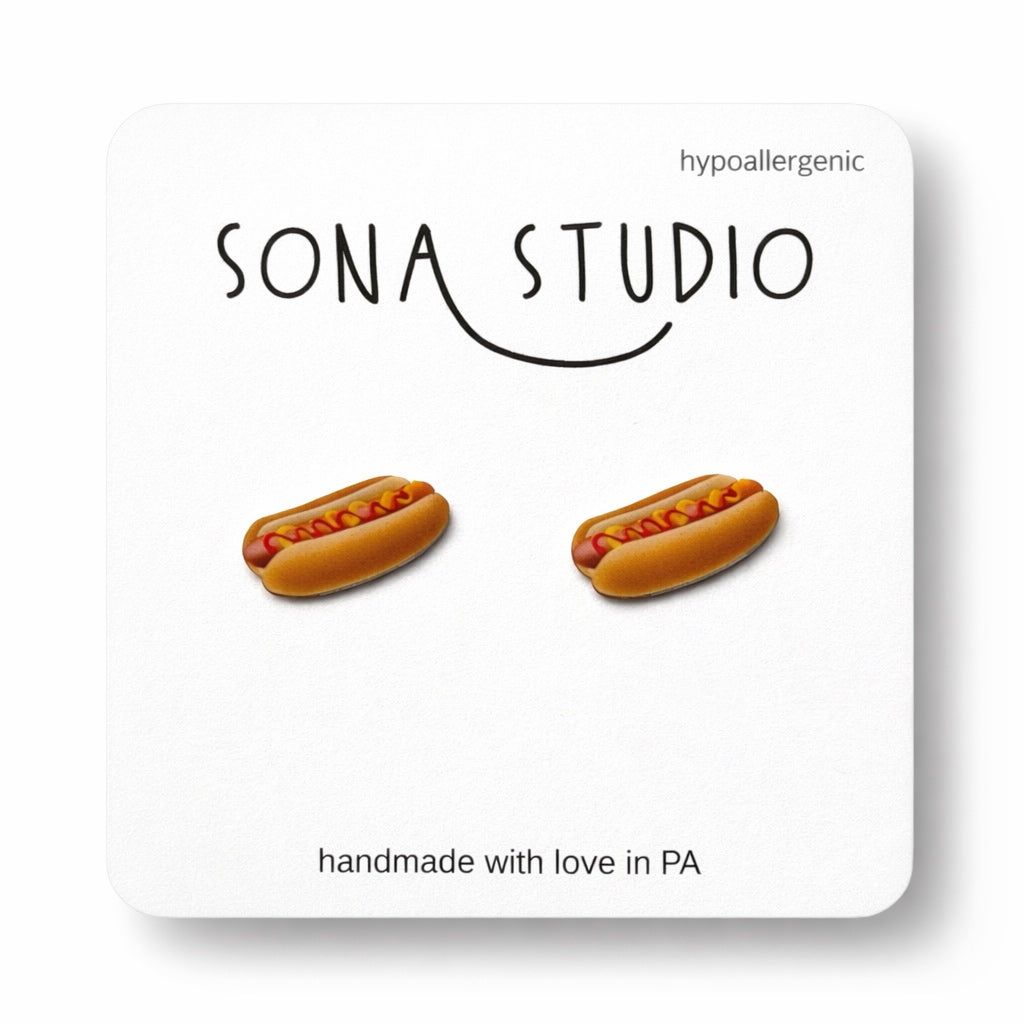 Hot Dog Earrings