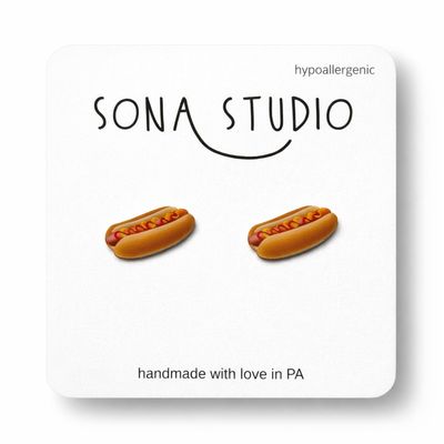 Hot Dog Earrings