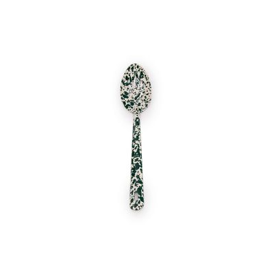 Splatter Large Slotted Spoon Navy and Cream