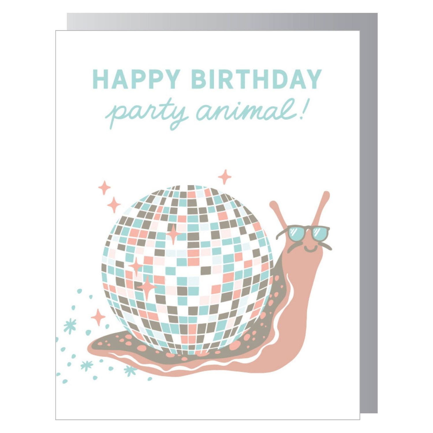 Disco Snail Birthday Card