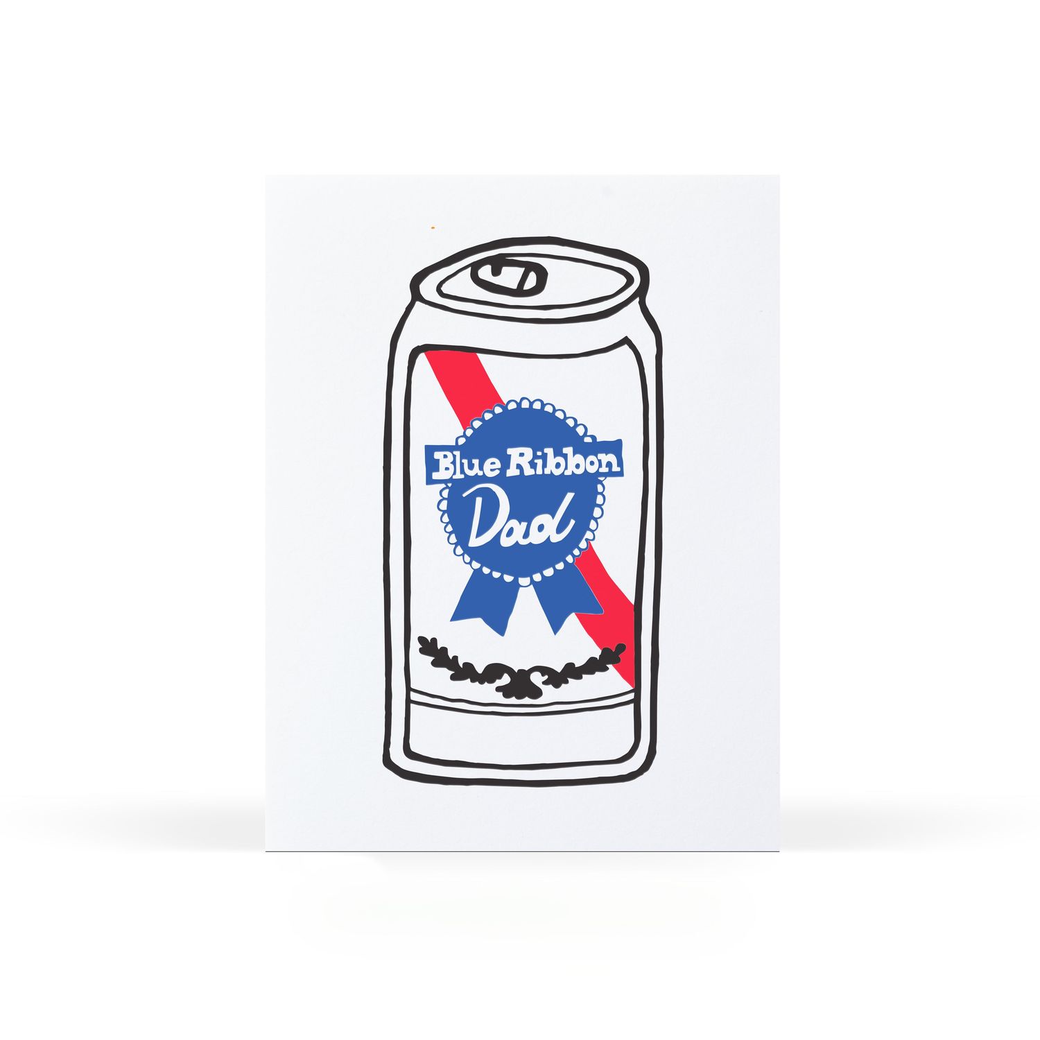 Blue Ribbon Dad Greeting Card