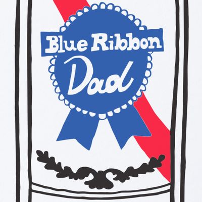 Blue Ribbon Dad Greeting Card