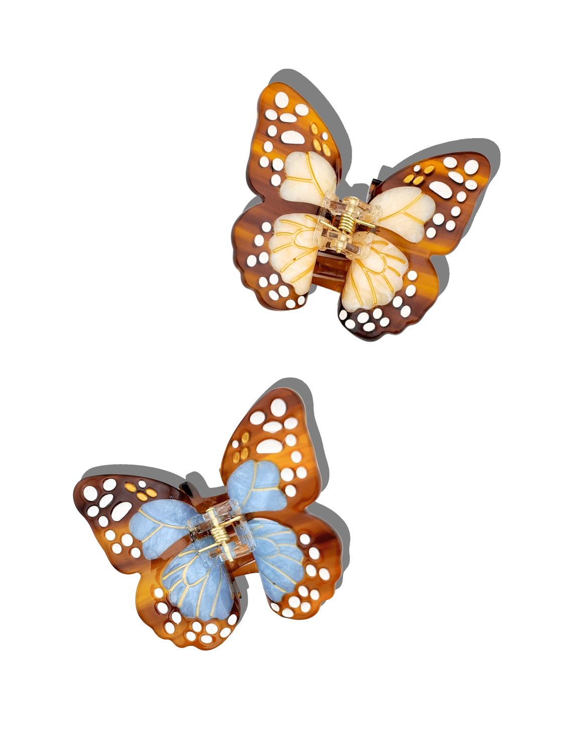 Mini Boho Monarch Claw Hair Clip Brown