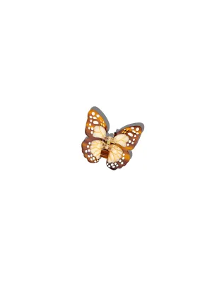 Mini Boho Monarch Claw Hair Clip Brown