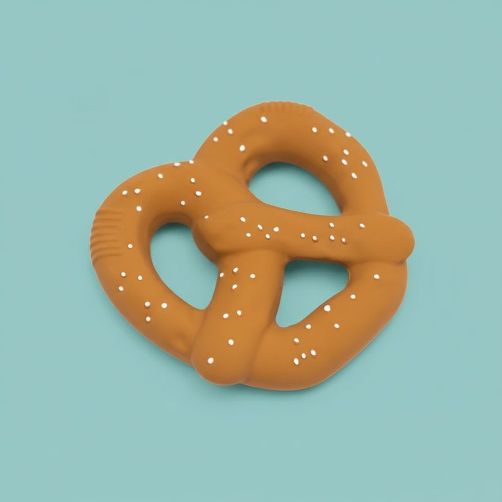 Sourdough Sonny Natural Rubber Pretzel Baby Teether