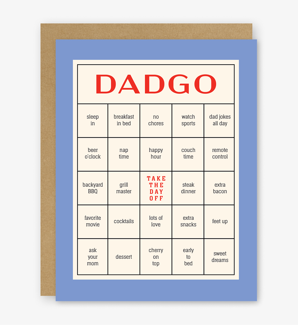 Father's Day Bingo Card