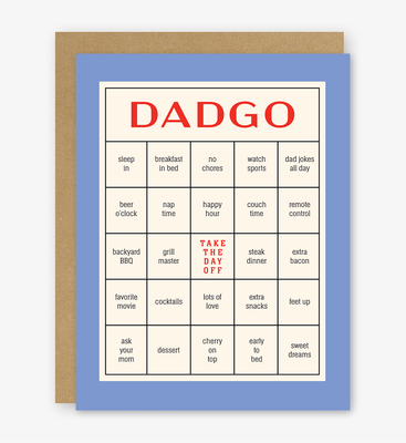 Father's Day Bingo Card