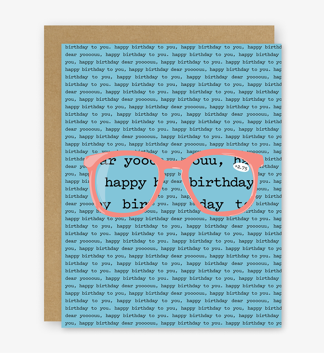 Happy Birthday Glasses Greeting Card | Birthday Card