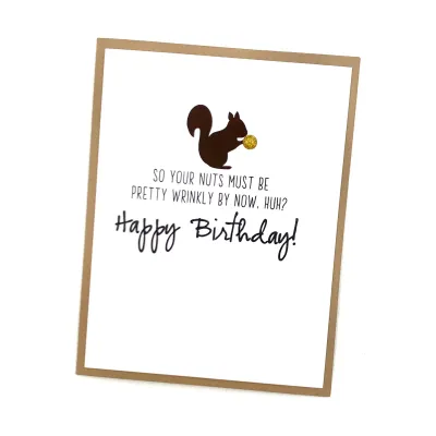 Birthday Old Wrinkly Nuts Card