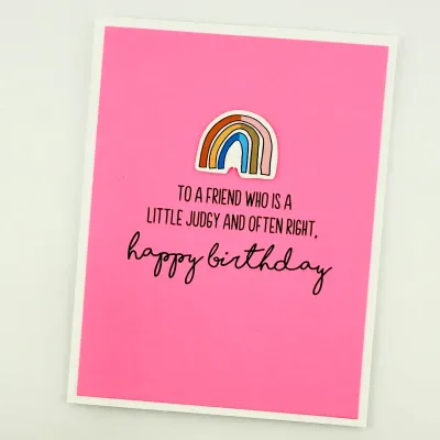 Little Judgy and Often Right Birthday Card