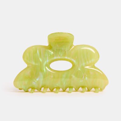 Flower Claw in Jade Swirl