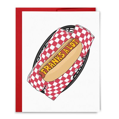 Franks A Lot Hot Dog Thank You Card