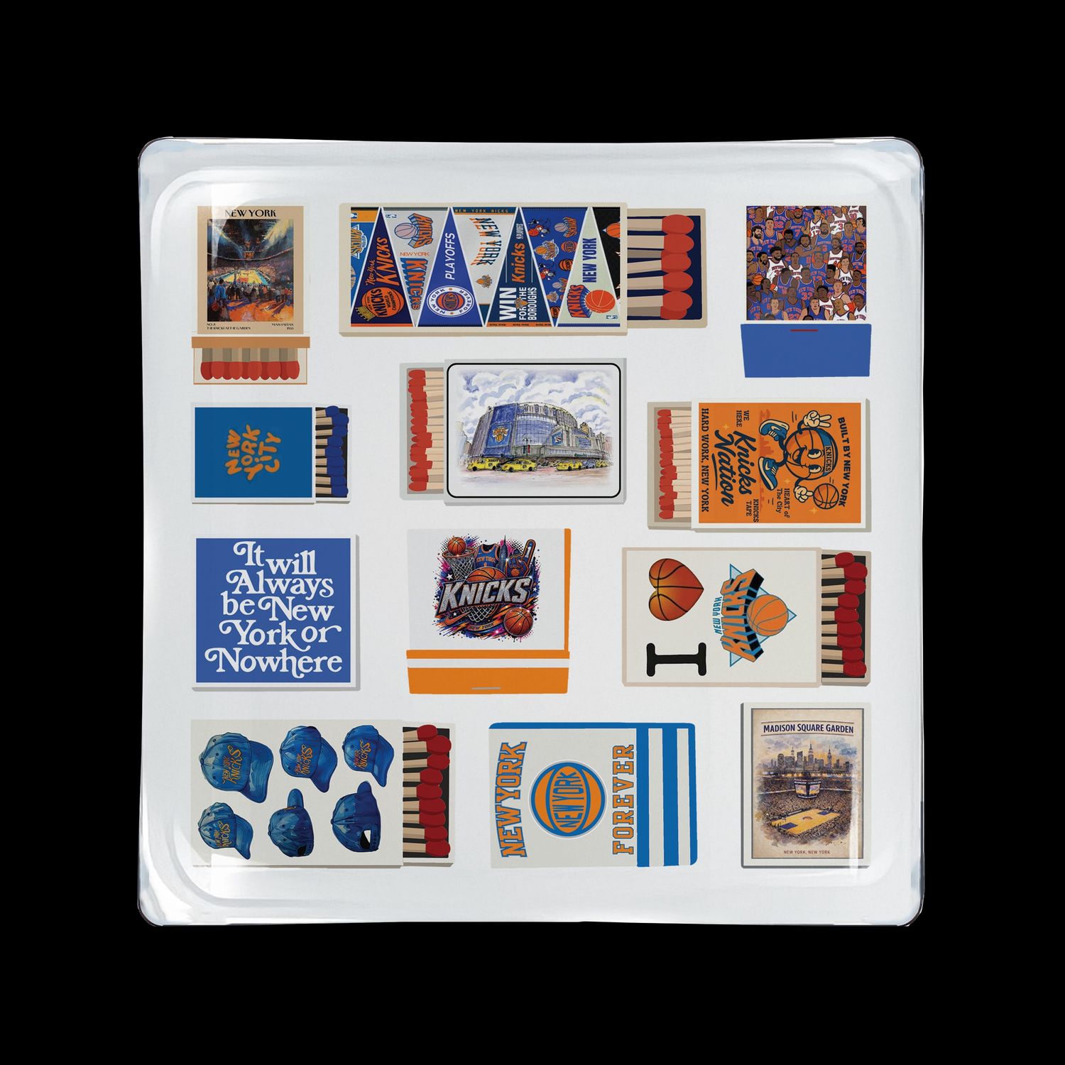 New York Knicks Glass Tray