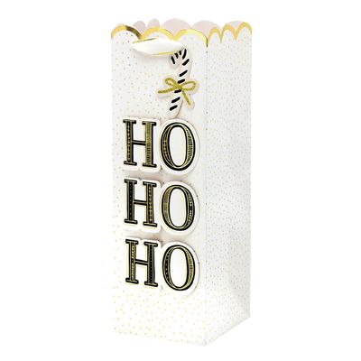Bottle Gift Bag-Ho Ho Ho