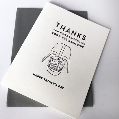 Dark Side Dad - Letterpress Father's Day Greeting Card