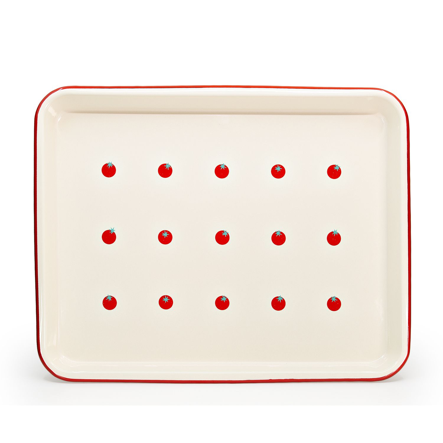 Dan Pelosi x CCH Tomato Large Rectangle Tray Red Rim