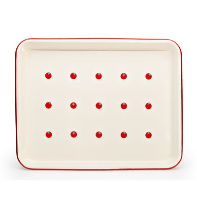 Dan Pelosi x CCH Tomato Large Rectangle Tray Red Rim