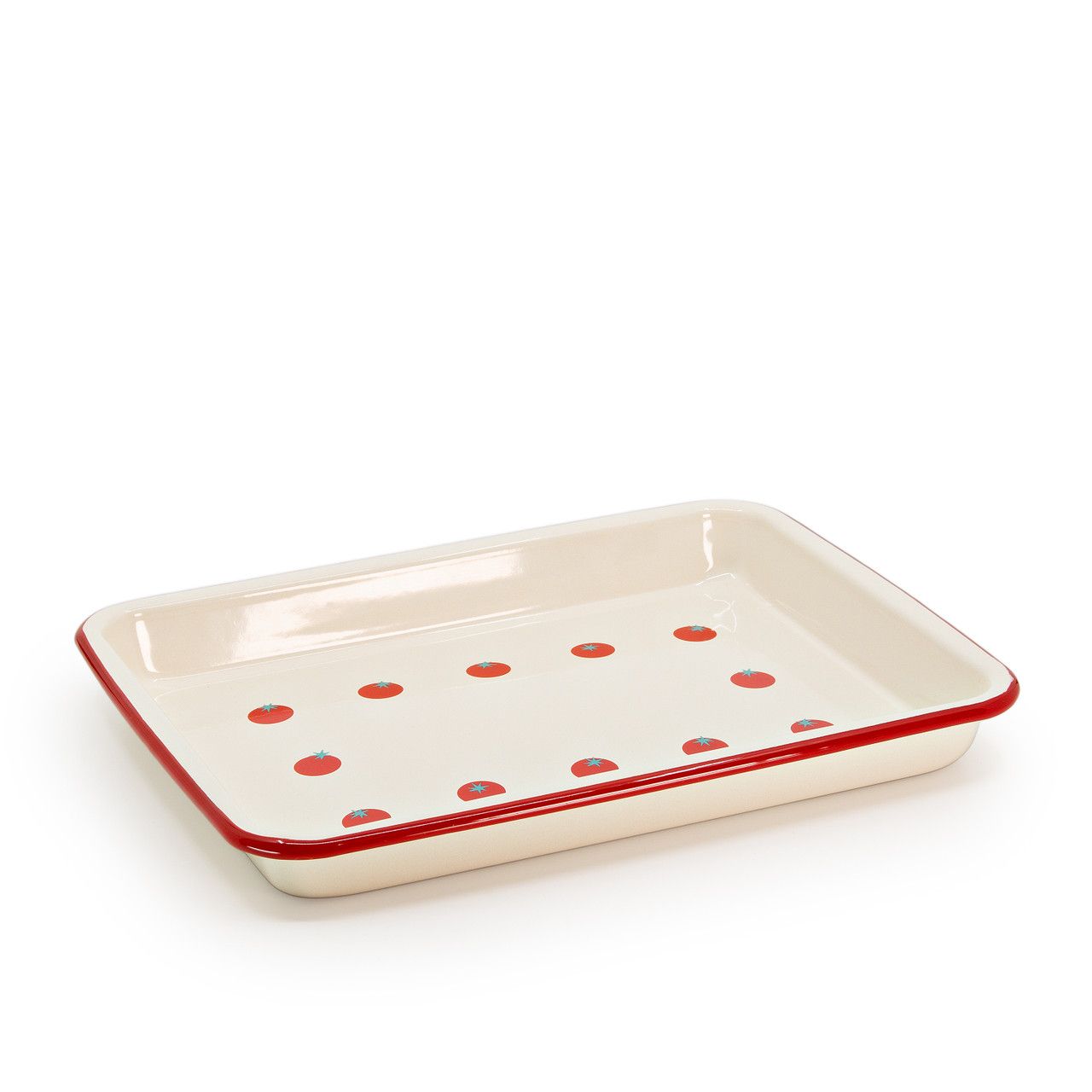 Dan Pelosi x CCH Tomato Small Rectangle Tray Red Rim
