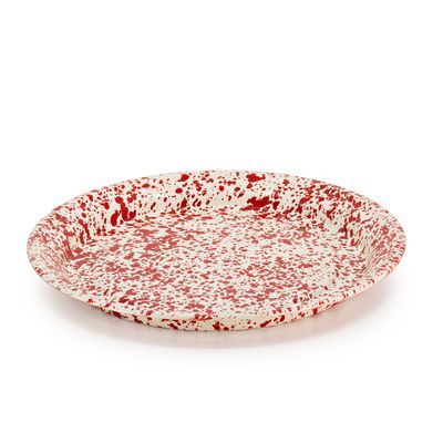 Dan Pelosi x CCH Round Tray Red &amp; Beige Splatter