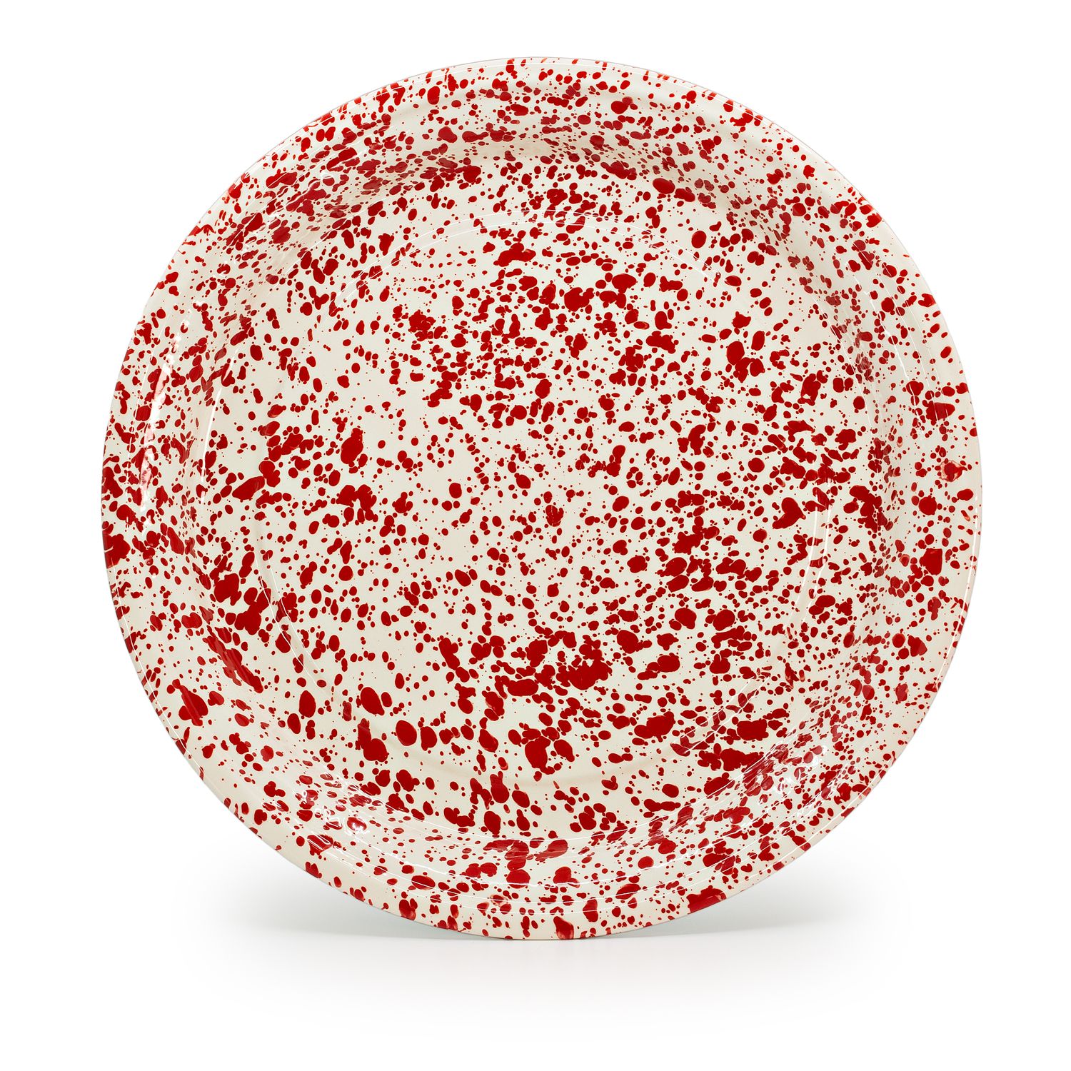 Dan Pelosi x CCH Round Tray Red &amp; Beige Splatter