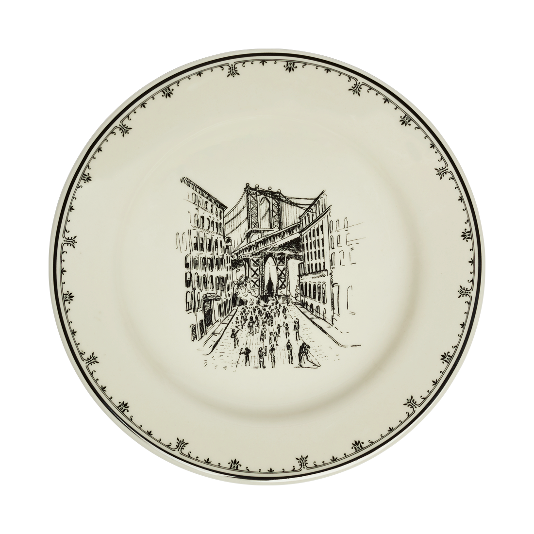 NYC Toile Dumbo Plate 8.25"