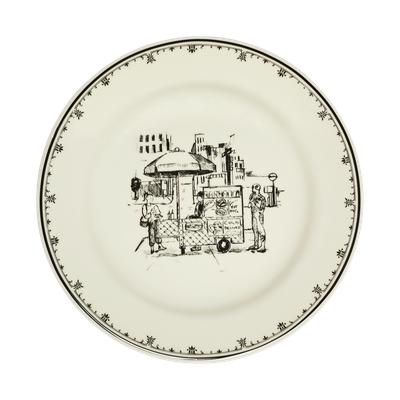 NYC Toile Cart Plate 8.25"