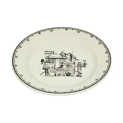 NYC Toile Cart Plate 8.25"