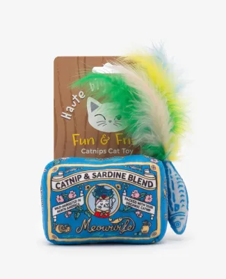 Meowwife Sardines Catnip Toy with Feathers