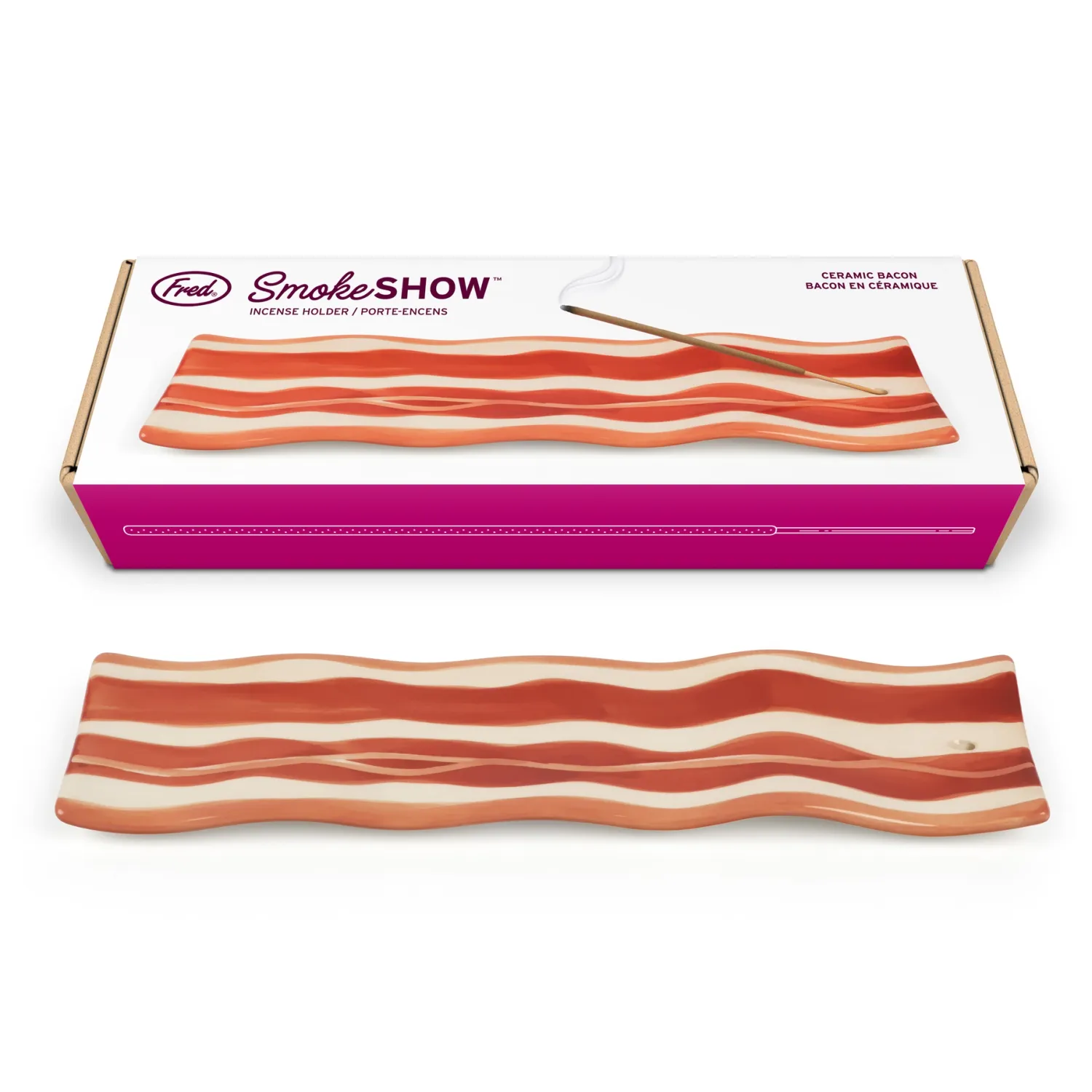 Smoke Show Ceramic Incense Holder Bacon