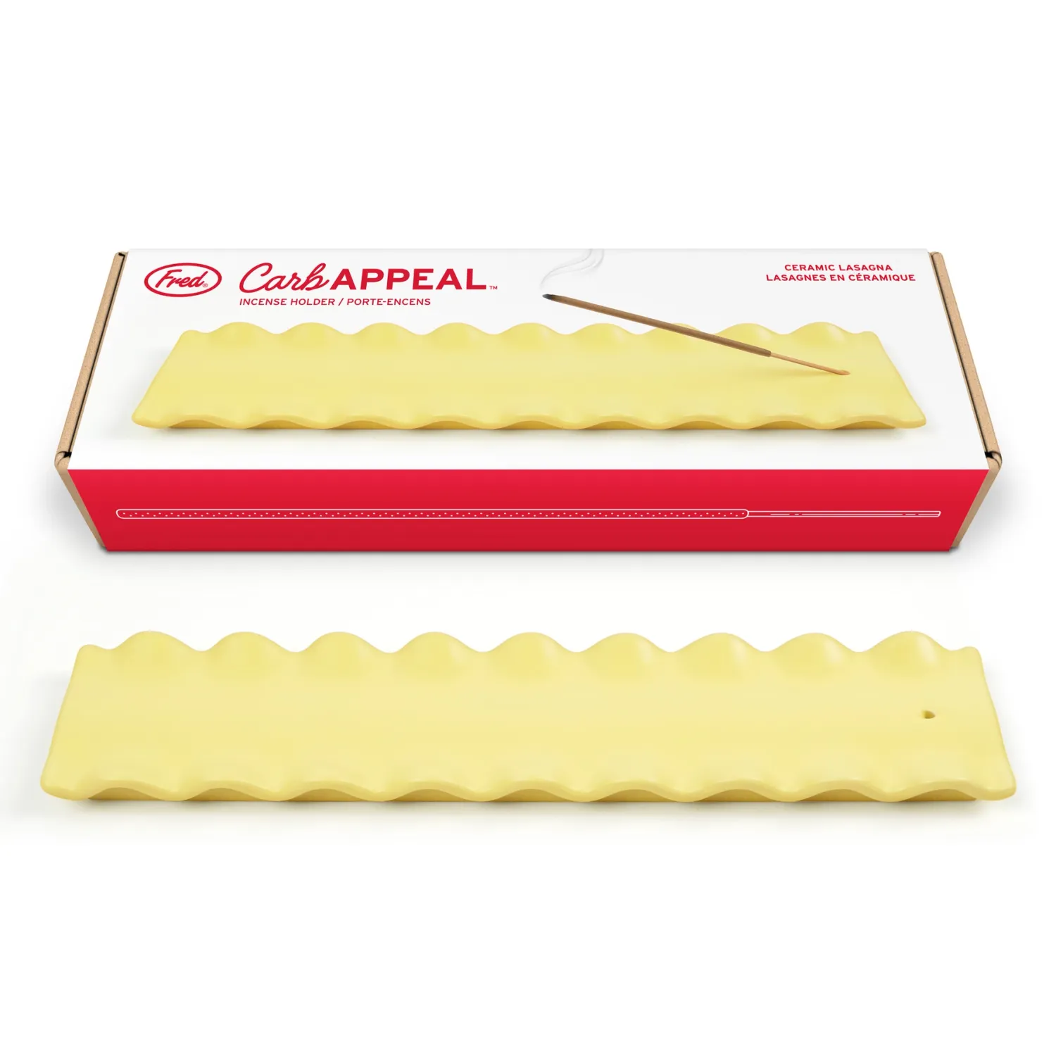 Carb Appeal Ceramic Incense Holder Lasagna Noodle