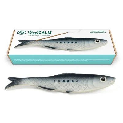 Reel Calm Ceramic Incense Holder Sardine Fish