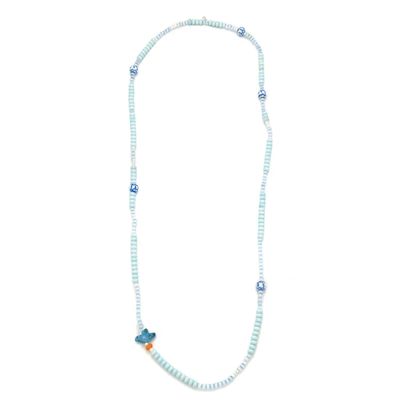 Ceramic Bead Wrap Bracelet Necklace Renewal Leaf