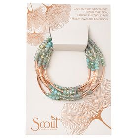 Ceramic Bead Wrap Bracelet Necklace Trans Butter