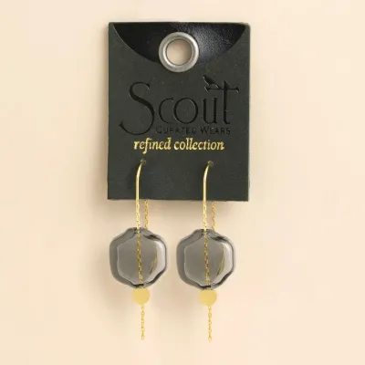 Refined Glass Organic Threader Smoke Gold