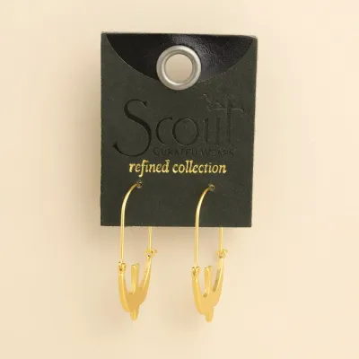 Refined Icon Earring Swallow Hoop Gold