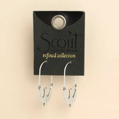 Refined Icon Earring Swallow Hoop Silver