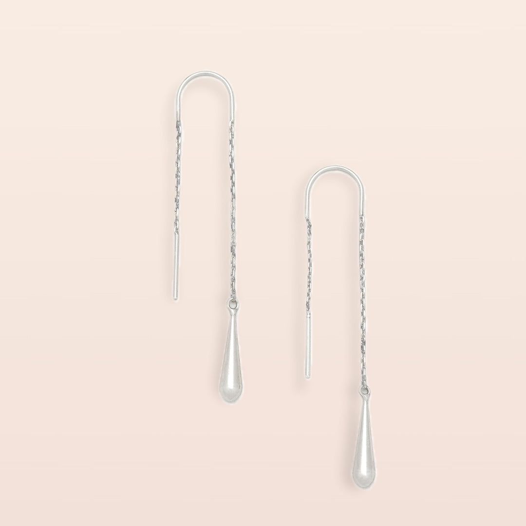 Refined Icon Earring Lily Drop Earring Silver