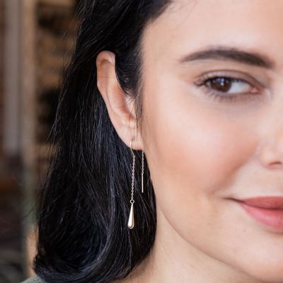 Refined Icon Earring Lily Drop Earring Silver