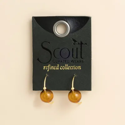 Refined Glass Hoop Topaz Gold