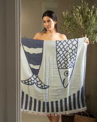 Sardine Beach Towel Blue/Navy