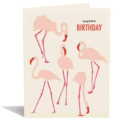 Flamboyance of Flamingoes Birthday Card